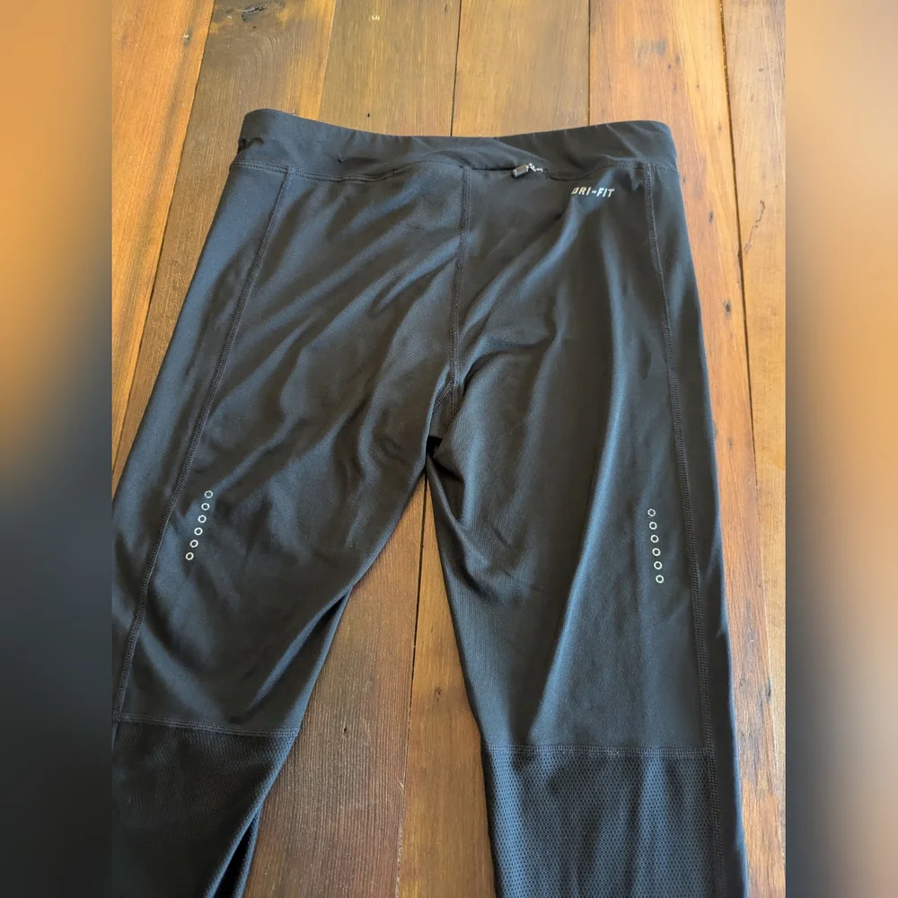 Nike Dri-fit Small Women Cropped Leggings Women's Black‎ With Drawstring